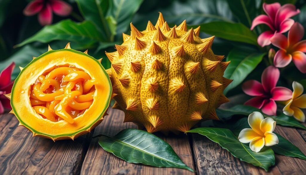 Horned melon, an unusual tropical fruit